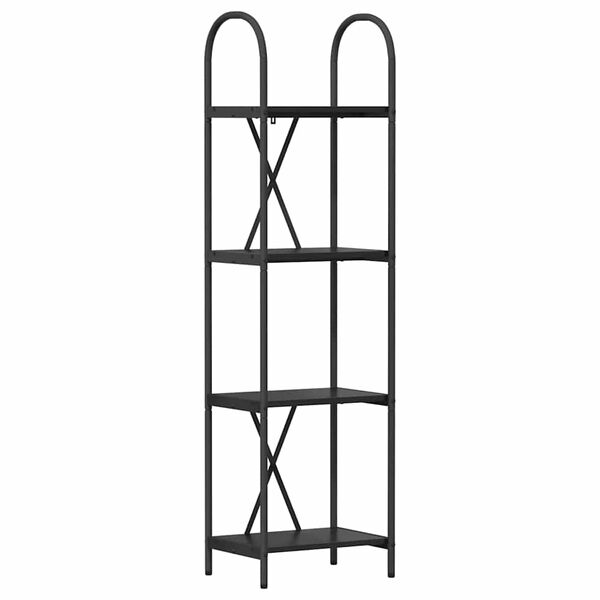 vidaXL Grāmatu plaukts Melns ozolkoks 40 x 30 x 146 cm