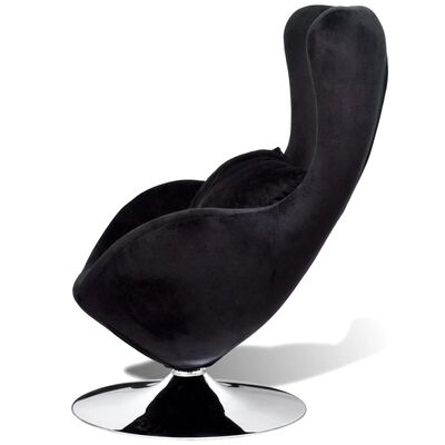 vidaXL atpūtas krēsls, ovāla forma, melns