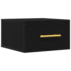 vidaXL Nakts skapītis 35 x 35 x 20 cm Inženierijas koks Melns ozolkoks