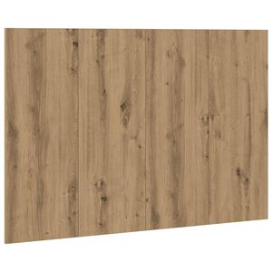 vidaXL gultas galvgalis, koka krāsa, 120x1,5x80 cm, inženierijas koks
