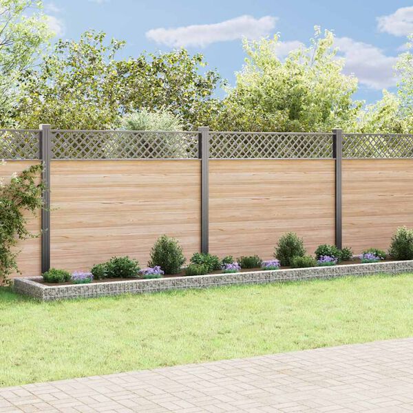 vidaXL gabions, augstā puķu kaste, cinkots tērauds, 800x100x20 cm