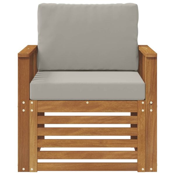 vidaXL Āra dīvānu komplekts ar spilvenu Dabiska 71 x 63 x 73 cm