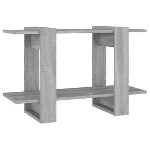 vidaXL grāmatu plaukts, aizslietnis, pelēcīga ozolkoka, 80x30x51 cm