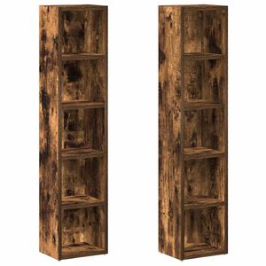 vidaXL CD plaukti, 2 gb., ozola krāsa, 21x16x93,5cm, inženierijas koks