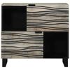 vidaXL Sideboard Balts 80 x 33 x 75 cm mango masīvkoks