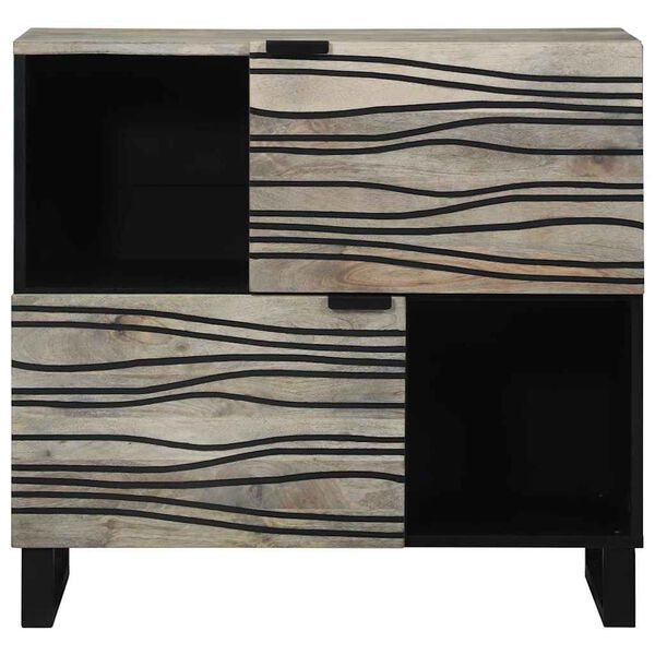 vidaXL Sideboard Balts 80 x 33 x 75 cm mango masīvkoks