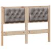 vidaXL Galvgalis Cits Braun un taupe 135 cm Priedes masīvkoks