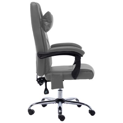 vidaXL biroja masāžas krēsls, antracītpelēka mākslīgā āda