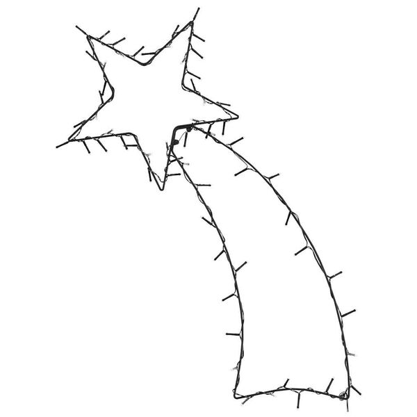 vidaXL Ziemassvētku lampiņas krītošās zvaigznes siluets 80 LED