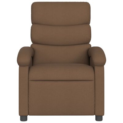 vidaXL masāžas krēsls, atgāžams, brūns audums