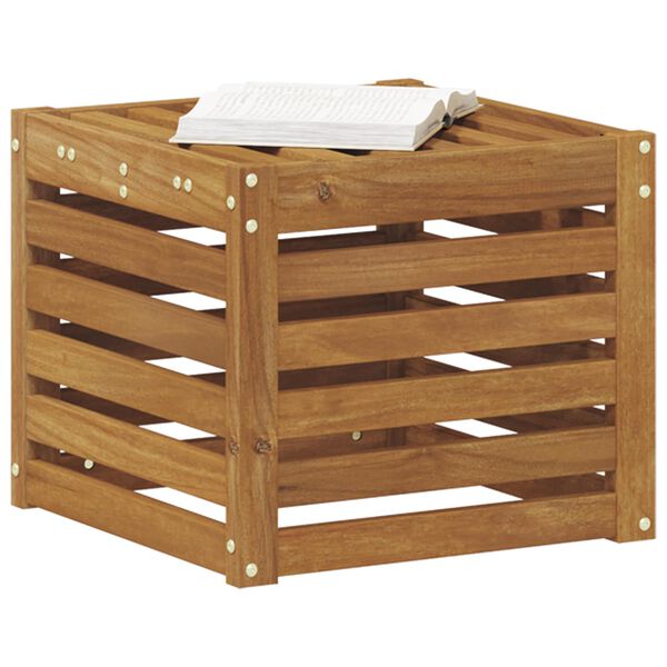 vidaXL Āra krēsla sols Dabiska 43 x 43 x 37 cm Cietā akācijas koks