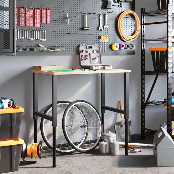 vidaXL darbagalda kājas, 2 gab., regulējamas, metāls, 55x(69-95,5) cm