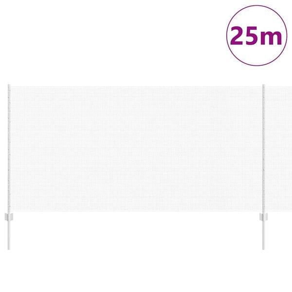 vidaXL Žogs ar stabu Sudraba 1,2 x 25 m Tērauds