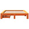 vidaXL gulta bez matrača, vaska brūnas, 160x200 cm, priedes masīvkoks