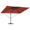 vidaXL Kāpelējošs Roma Parasol Sarkans un Melns 352 x 251 x 265 cm