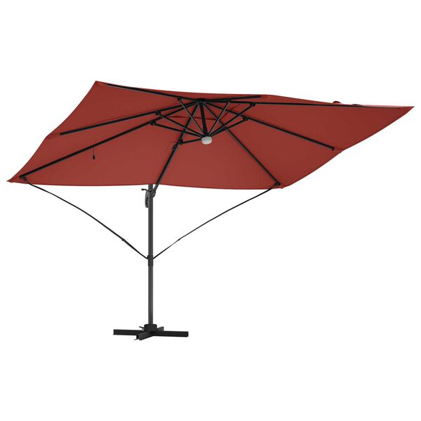 vidaXL Kāpelējošs Roma Parasol Sarkans un Melns 352 x 251 x 265 cm
