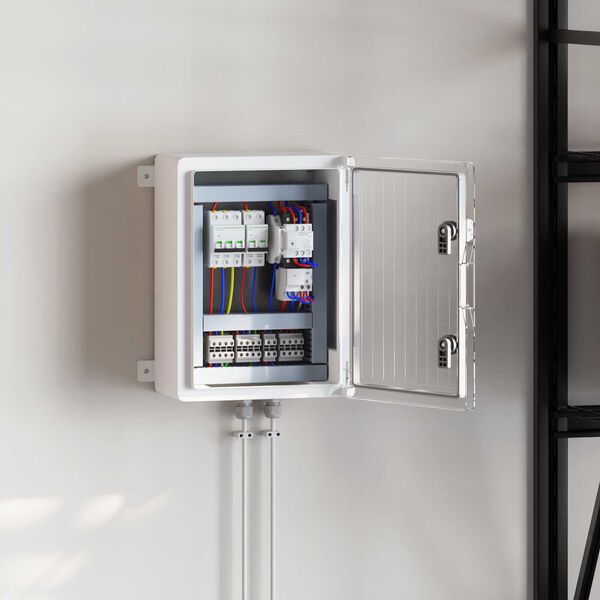 vidaXL Kontroles skapis Pelēka 30 x 16,5 x 40 cm ABS plastmasa