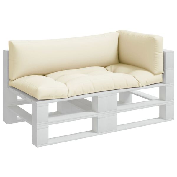 vidaXL pale&scaron;u spilveni, 3 gab., audums, krēmkrāsas