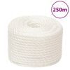 vidaXL darba virve, balta, 14 mm, 250 m, polipropilēns