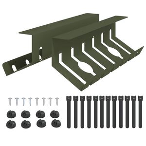 vidaXL Galda kabeļu organizators 2 gab. Olīvu zaļ&scaron; 44 x 11,5 x 13,5 cm