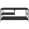 vidaXL Kafijas galdiņš Melns ozolkoks 90 x 49 x 40 cm