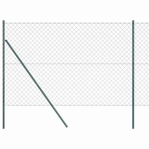 vidaXL Žoga āķis Zaļa 10 x 1,6 m (60 x 60 mm acs) Tērauds un PVC