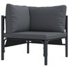 vidaXL Āra mēbeles ar spilvenu Antracīts 80 x 80 x 71 cm Tērauds