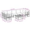 vidaXL Dārza dīvānu komplekts ar spilvenu 8 pcs Melna Alumīnijs