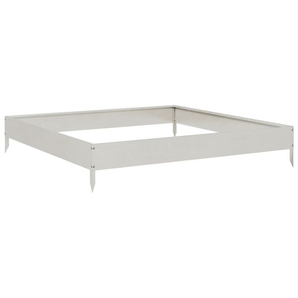 vidaXL augstā dārza puķu kaste, 100x100x18,5 cm, nerūsējošs tērauds