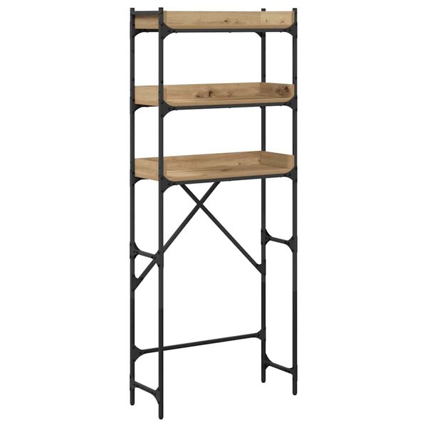 vidaXL Veļas ma&scaron;īnas plaukts Artisānā ozols 67 x 25 x 163 cm