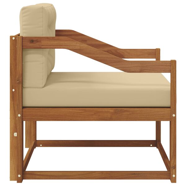 vidaXL Āra vidējā dīvāns Cietā akācijas koks Dabiska