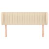 vidaXL galvgalis ar malām, 147x23x78/88 cm, krēmkrāsas audums