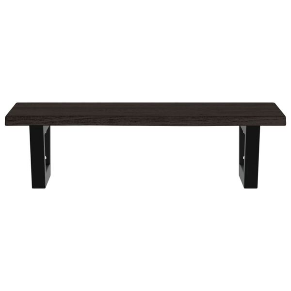 vidaXL izlietnes plaukts, stiprināms pie sienas, tērauds, ozola koks