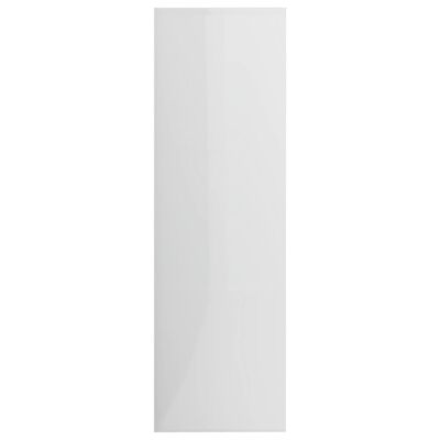 vidaXL grāmatu plaukts, spīdīgi balts, 98x30x98 cm, skaidu plāksne