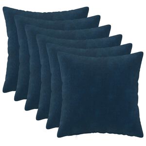 vidaXL Spilvens 6 gab. HEERLEN Zila 30 x 30 cm Mikro&scaron;ķiedru vilna