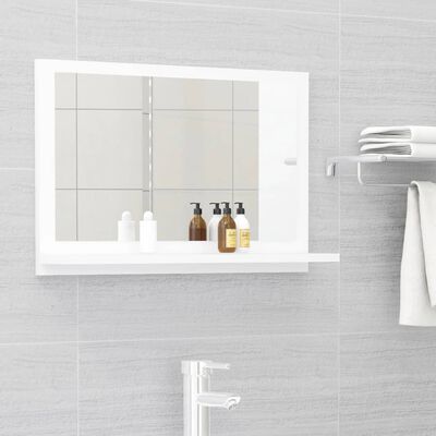 vidaXL vannasistabas spogulis, balts, 60x10,5x37 cm, inženierijas koks