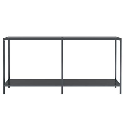 vidaXL konsoles galdiņš, 160x35x75,5 cm, rūdīts stikls, melns