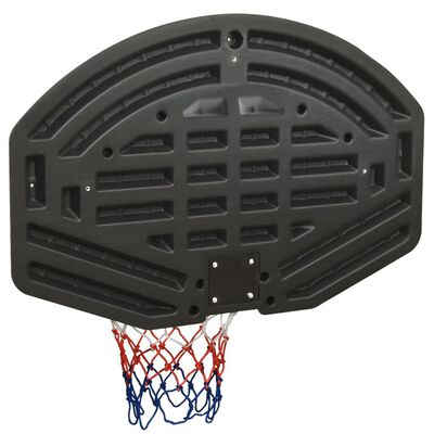 vidaXL basketbola vairogs, melns, 90x60x2 cm, polietilēns