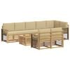vidaXL Āra dīvānu komplekts 9 pcs Baltais un Beidzis 59 x 59 x 37 cm