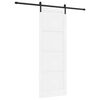 vidaXL Slīdo&scaron;ās durvis Balts 83 x 232 cm Priedes masīvkoks