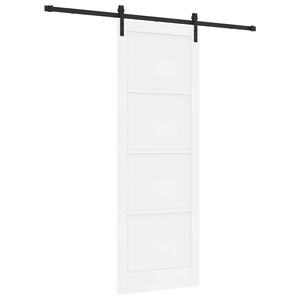 vidaXL Slīdo&scaron;ās durvis Balts 83 x 232 cm Priedes masīvkoks