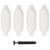 vidaXL laivas fenderi, 4 gab., balti, 41x11,5 cm, PVC