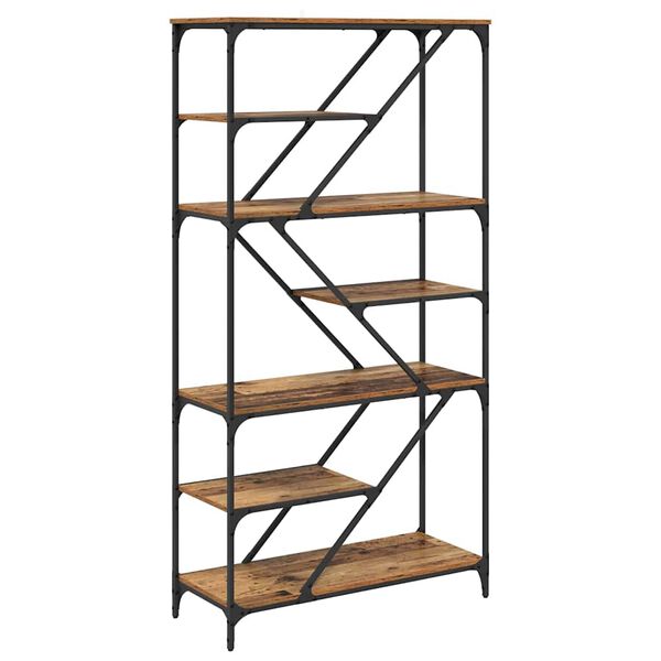 vidaXL Grāmatu plaukts Vecs koks 91 x 36 x 176 cm Inženierijas koks