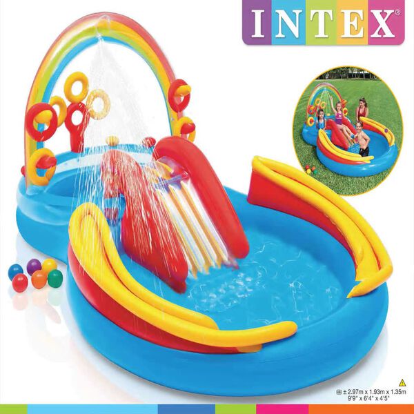 Intex baseins Rainbow Ring Play Center, 297x193 x135 cm, 57453NP