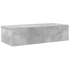 vidaXL sienas plaukts ar atvilktnēm Betons pelēks 60x26,5x15 cm