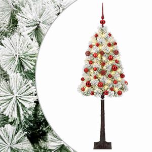 vidaXL Mākslīgā Ziemassvētku eglīte ar eglī&scaron;u bumbām 120 cm 150 LED
