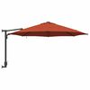 vidaXL Dārza parasols Sarkanbrūns 248 x 248 x 148 cm