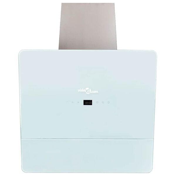 vidaXL tvaiku nosūcējs, rūdīts stikls, balts, 600 mm