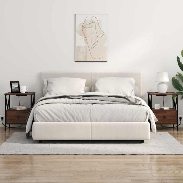 vidaXL Nakts skapītis ar atvilktni Brūns ozols 41,5 x 40,5 x 55 cm