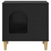 vidaXL Kaķu māja Melna 51 x 30 x 52 cm Inženierijas koks